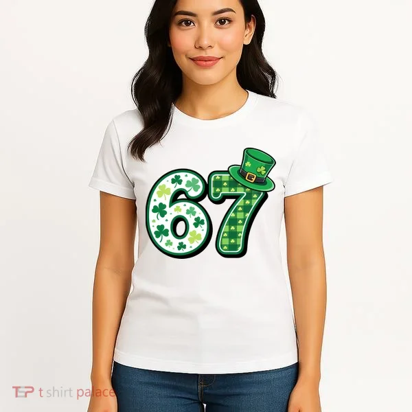 67 St Patrick's Day 6-7 Meme Funny Irish Women's T-Shirt