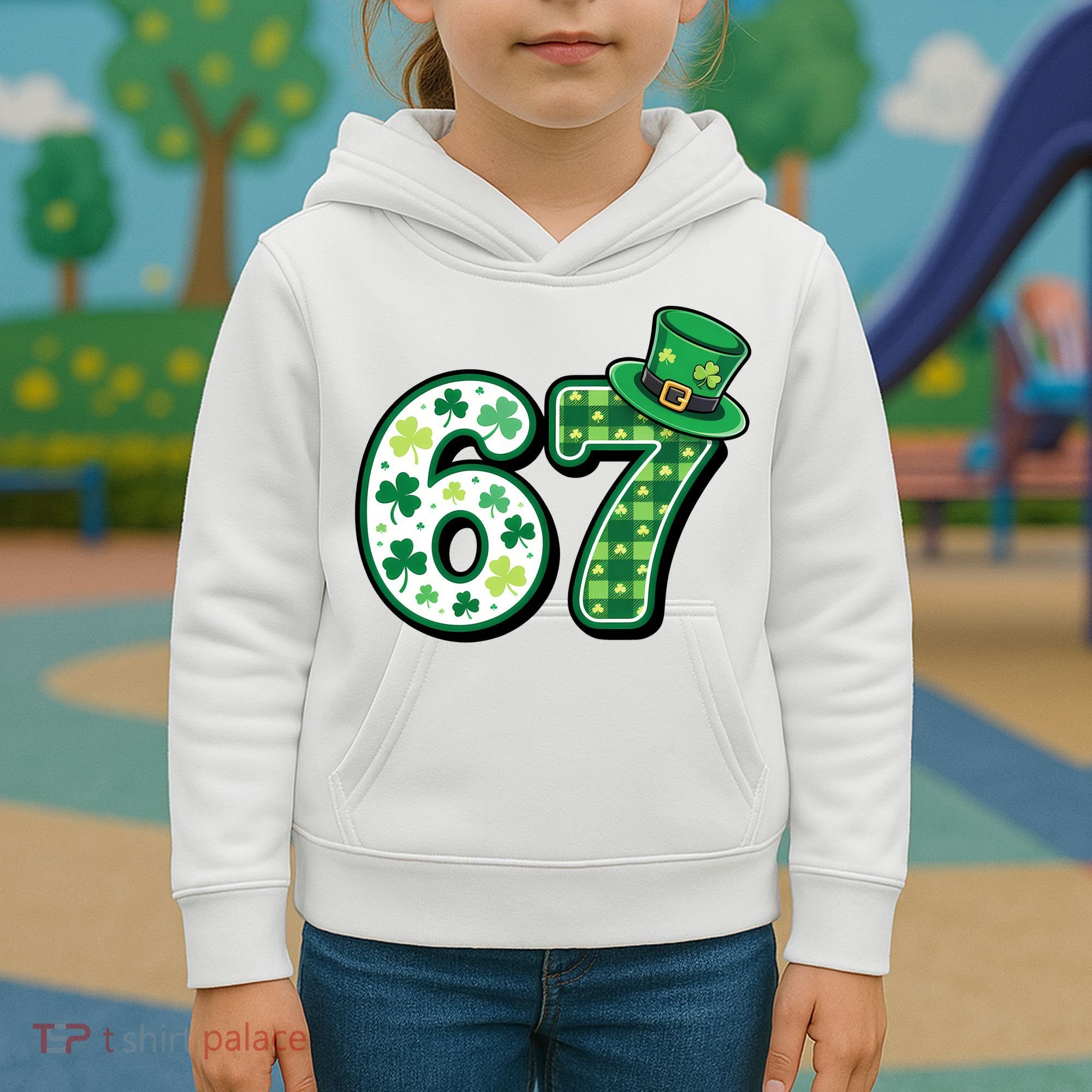 67 St Patrick's Day 6-7 Meme Funny Irish Kids Hoodie