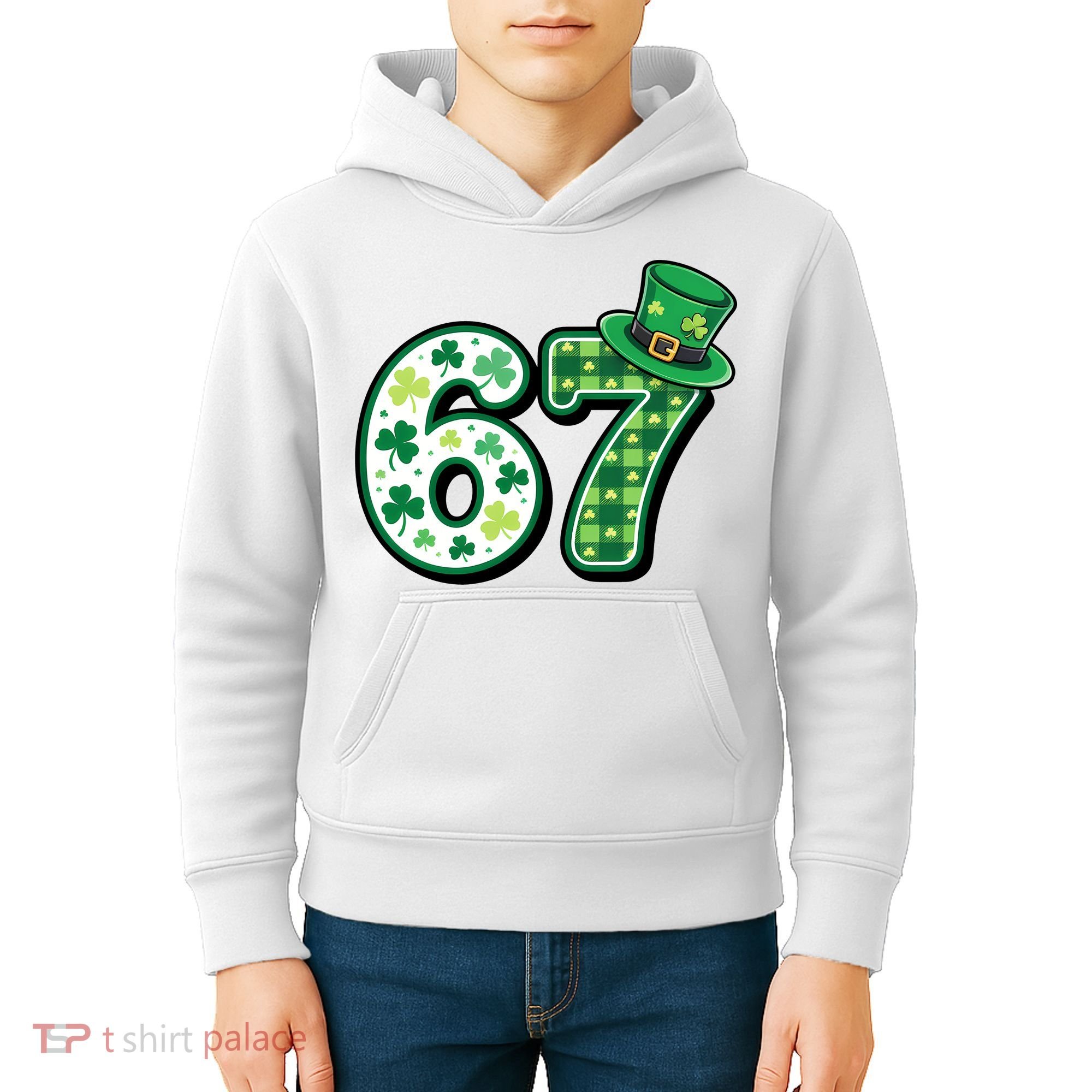 67 St Patrick's Day 6-7 Meme Funny Irish Kids Hoodie