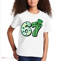 67 St Patrick's Day 6-7 Meme Funny Irish Kids T-Shirt thumb 2