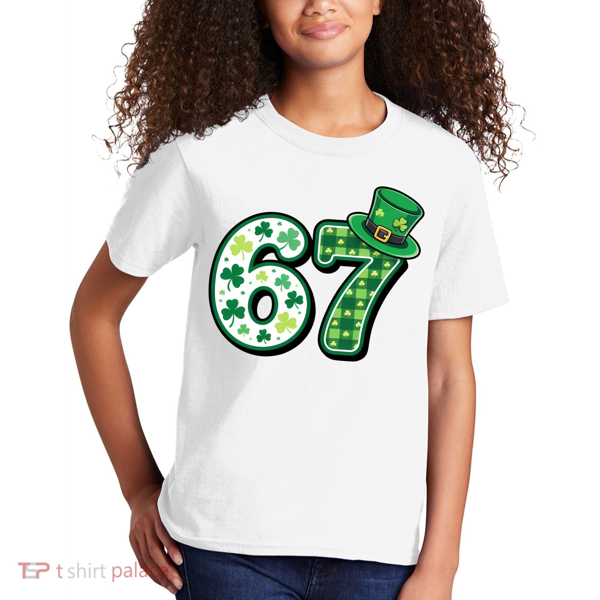 67 St Patrick's Day 6-7 Meme Funny Irish Kids T-Shirt