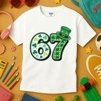 67 St Patrick's Day 6-7 Meme Funny Irish Kids T-Shirt thumb 3