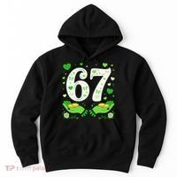 67 St Patricks Day Shamrock Clover Hands 6-7 Meme Hoodie thumb 0