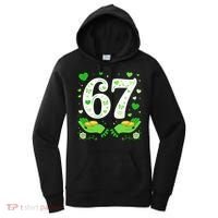67 St Patricks Day Shamrock Clover Hands 6-7 Meme Women's Hoodie thumb 0