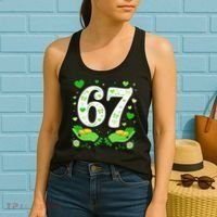 67 St Patricks Day Shamrock Clover Hands 6-7 Meme Women's Tank Top thumb 2