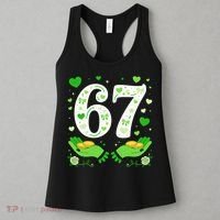 67 St Patricks Day Shamrock Clover Hands 6-7 Meme Women's Tank Top thumb 3