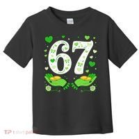 67 St Patricks Day Shamrock Clover Hands 6-7 Meme Toddler T-Shirt thumb 0