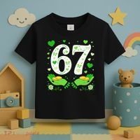 67 St Patricks Day Shamrock Clover Hands 6-7 Meme Toddler T-Shirt thumb 3