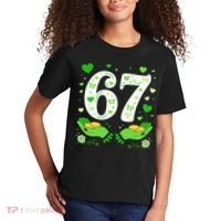 67 St Patricks Day Shamrock Clover Hands 6-7 Meme Kids T-Shirt thumb 2