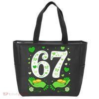 67 St Patricks Day Shamrock Clover Hands 6-7 Meme Tote Bag thumb 0