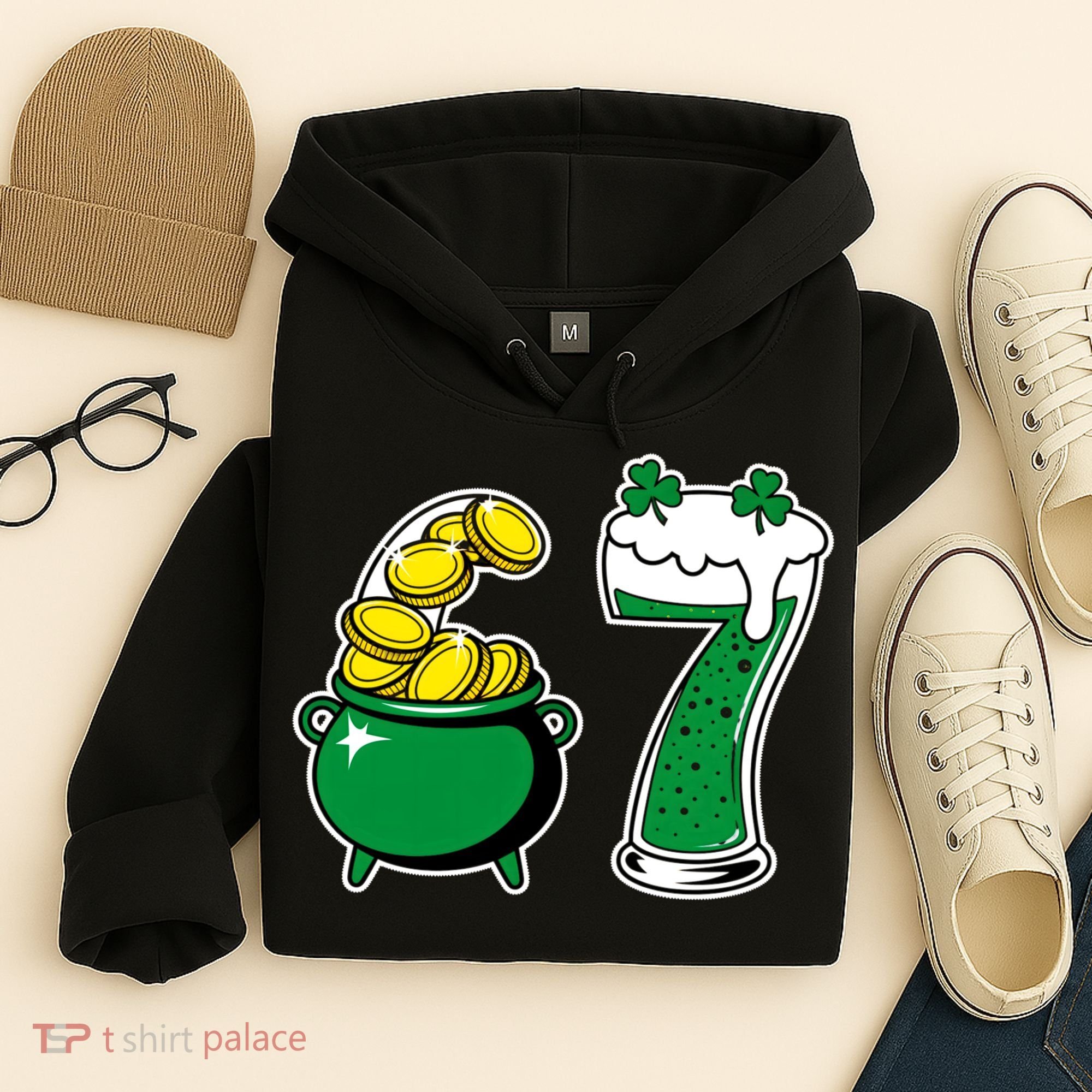 67 St Patrick’s Day Six Seven Meme Pot Of Gold Hoodie