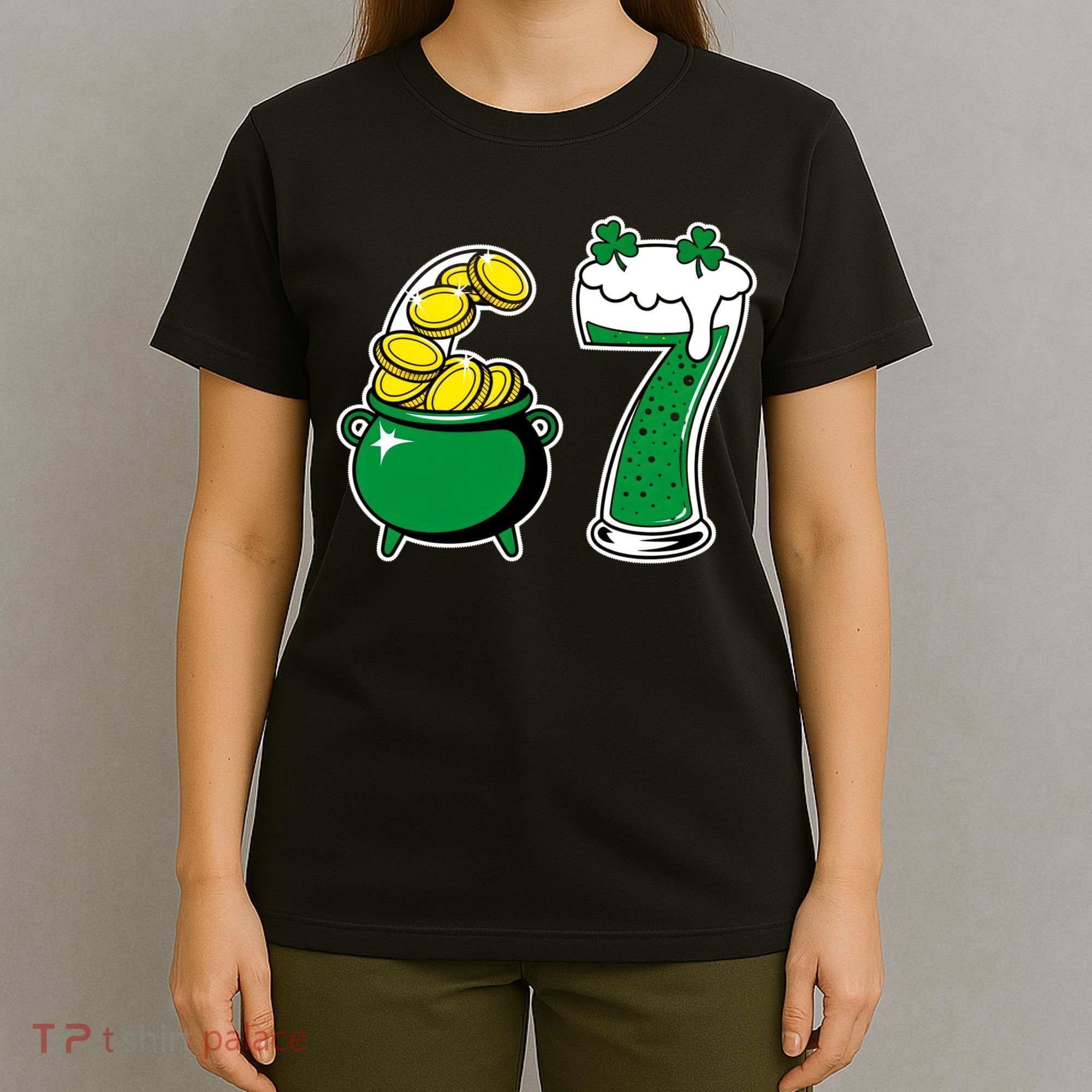 67 St Patrick’s Day Six Seven Meme Pot Of Gold T-Shirt