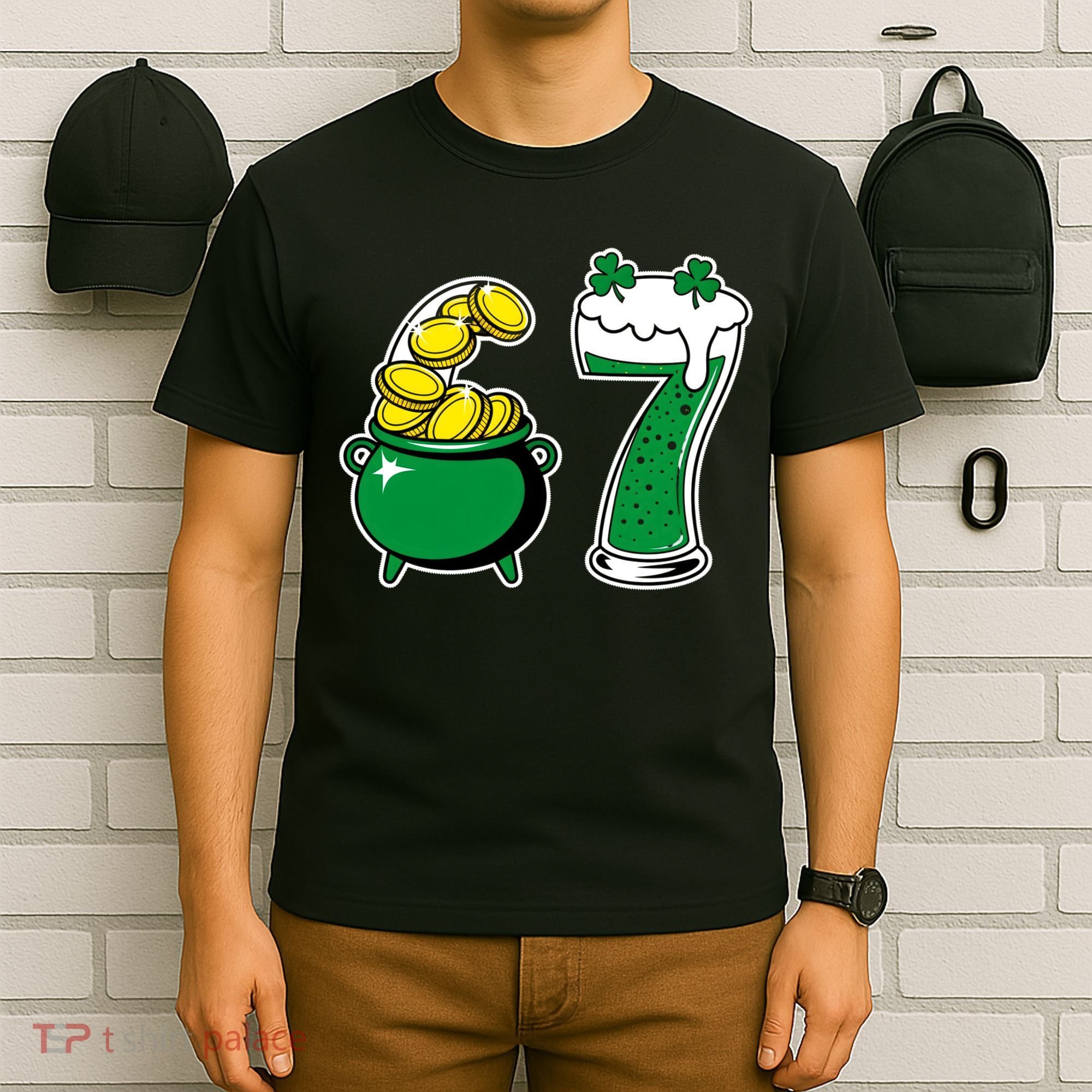 67 St Patrick’s Day Six Seven Meme Pot Of Gold T-Shirt