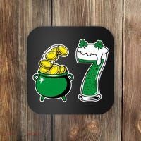 67 St Patrick’s Day Six Seven Meme Pot Of Gold Coaster thumb 0
