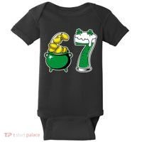 67 St Patrick’s Day Six Seven Meme Pot Of Gold Baby Bodysuit thumb 0