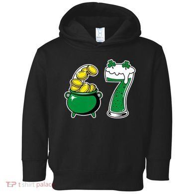 67 St Patrick’s Day Six Seven Meme Pot Of Gold Toddler Hoodie