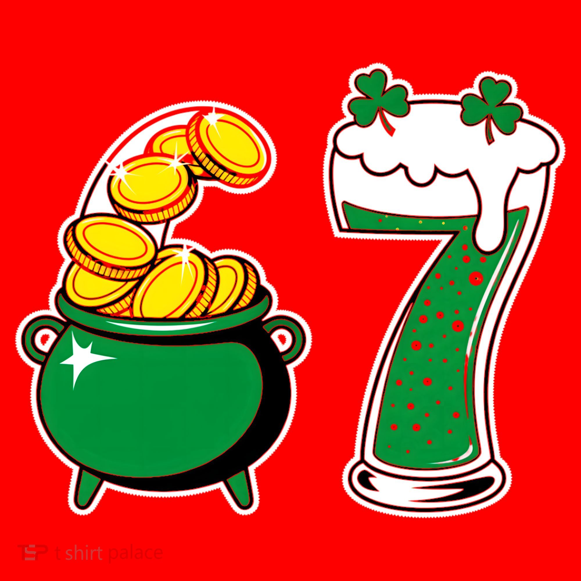 67 St Patrick’s Day Six Seven Meme Pot Of Gold Santa Hat