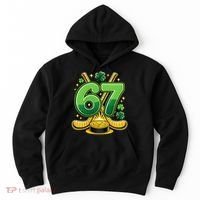 67 St Patricks Day Hockey Clover 6-7 Meme Hoodie thumb 0