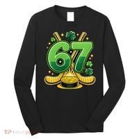 67 St Patricks Day Hockey Clover 6-7 Meme Long Sleeve Shirt thumb 0