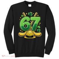 67 St Patricks Day Hockey Clover 6-7 Meme Sweatshirt thumb 0