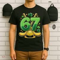 67 St Patricks Day Hockey Clover 6-7 Meme T-Shirt thumb 6