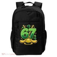 67 St Patricks Day Hockey Clover 6-7 Meme Backpack thumb 0