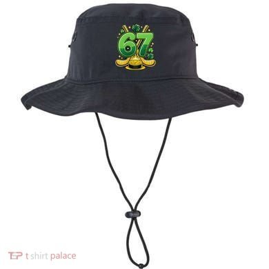67 St Patricks Day Hockey Clover 6-7 Meme Bucket Hat