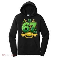 67 St Patricks Day Hockey Clover 6-7 Meme Women's Hoodie thumb 0