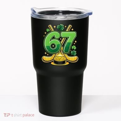 67 St Patricks Day Hockey Clover 6-7 Meme Tumbler