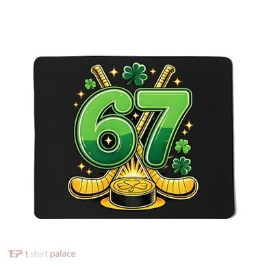 67 St Patricks Day Hockey Clover 6-7 Meme Mousepad