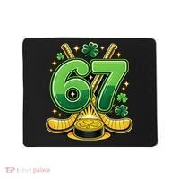 67 St Patricks Day Hockey Clover 6-7 Meme Mousepad thumb 0