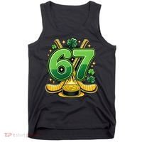 67 St Patricks Day Hockey Clover 6-7 Meme Tank Top thumb 0
