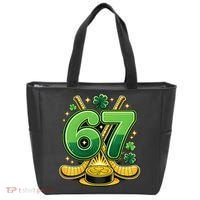 67 St Patricks Day Hockey Clover 6-7 Meme Tote Bag thumb 0
