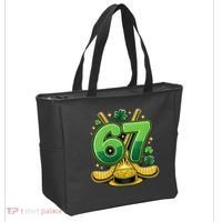 67 St Patricks Day Hockey Clover 6-7 Meme Tote Bag thumb 2