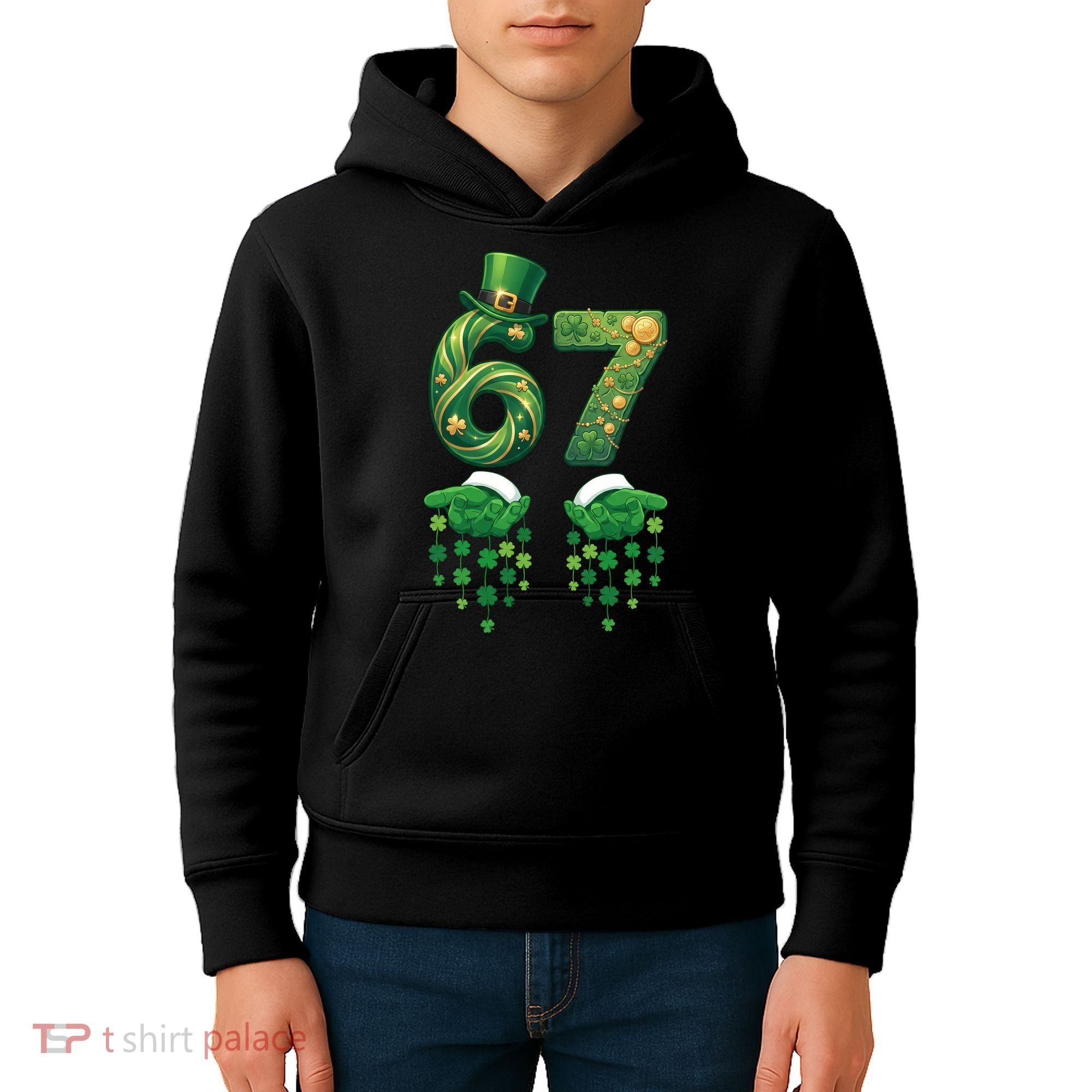 67 St Patricks Day Six Seven Kids Hoodie