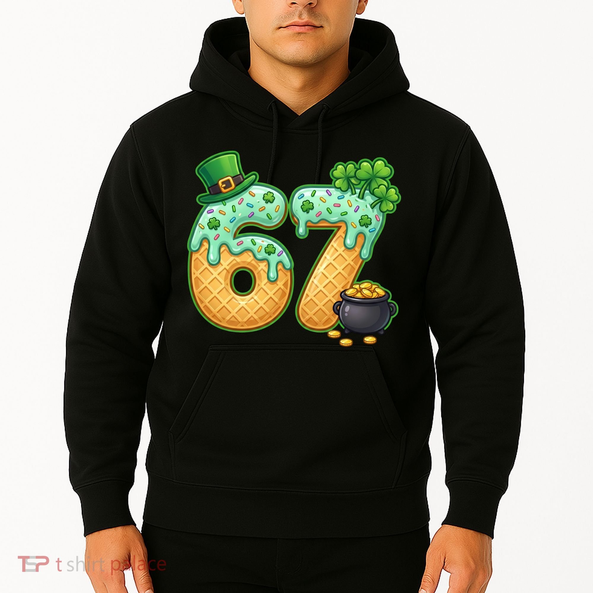 67 St Patricks Day 6-7 Meme Donut Ice Cream Drip Hoodie