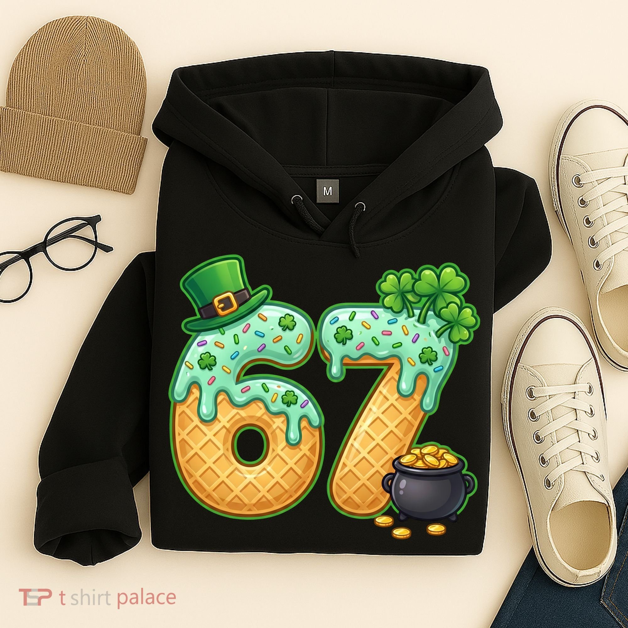 67 St Patricks Day 6-7 Meme Donut Ice Cream Drip Hoodie
