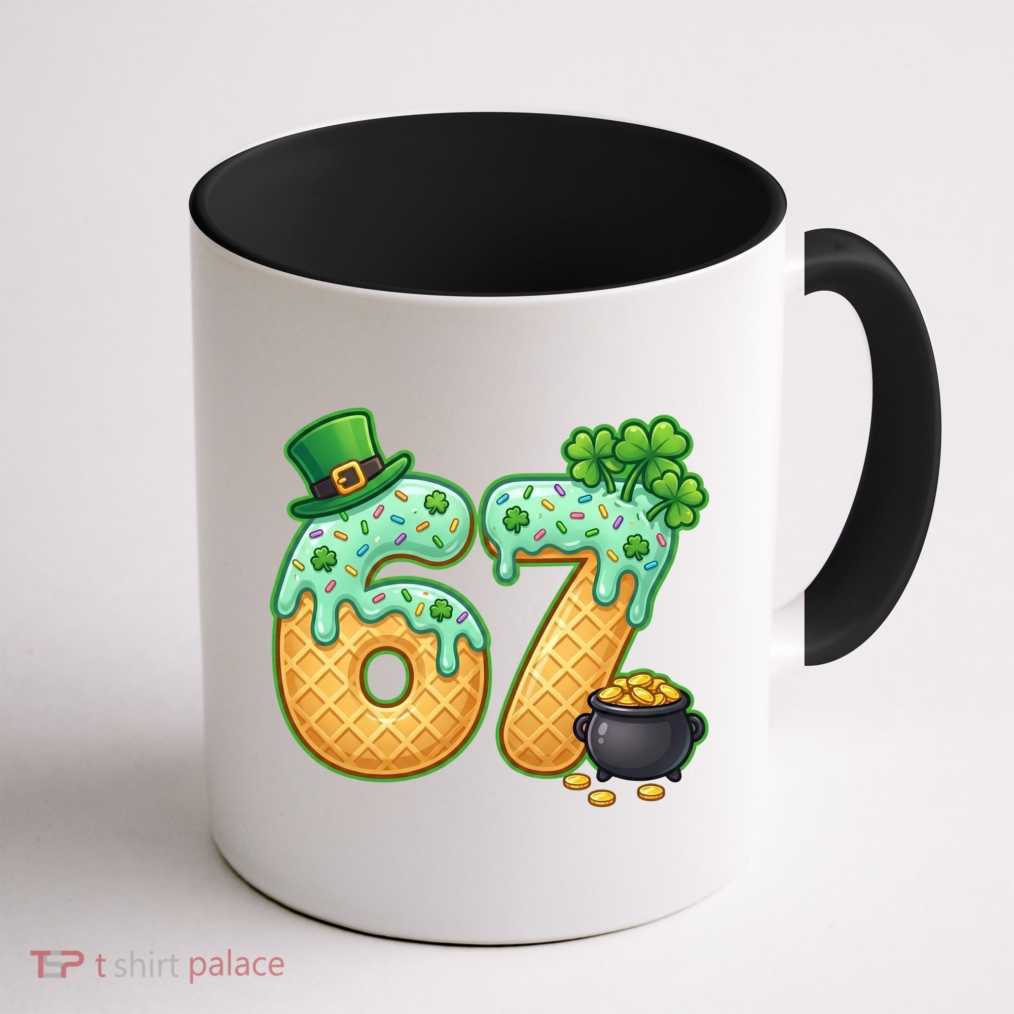 67 St Patricks Day 6-7 Meme Donut Ice Cream Drip Coffee Mug