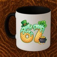 67 St Patricks Day 6-7 Meme Donut Ice Cream Drip Coffee Mug thumb 2
