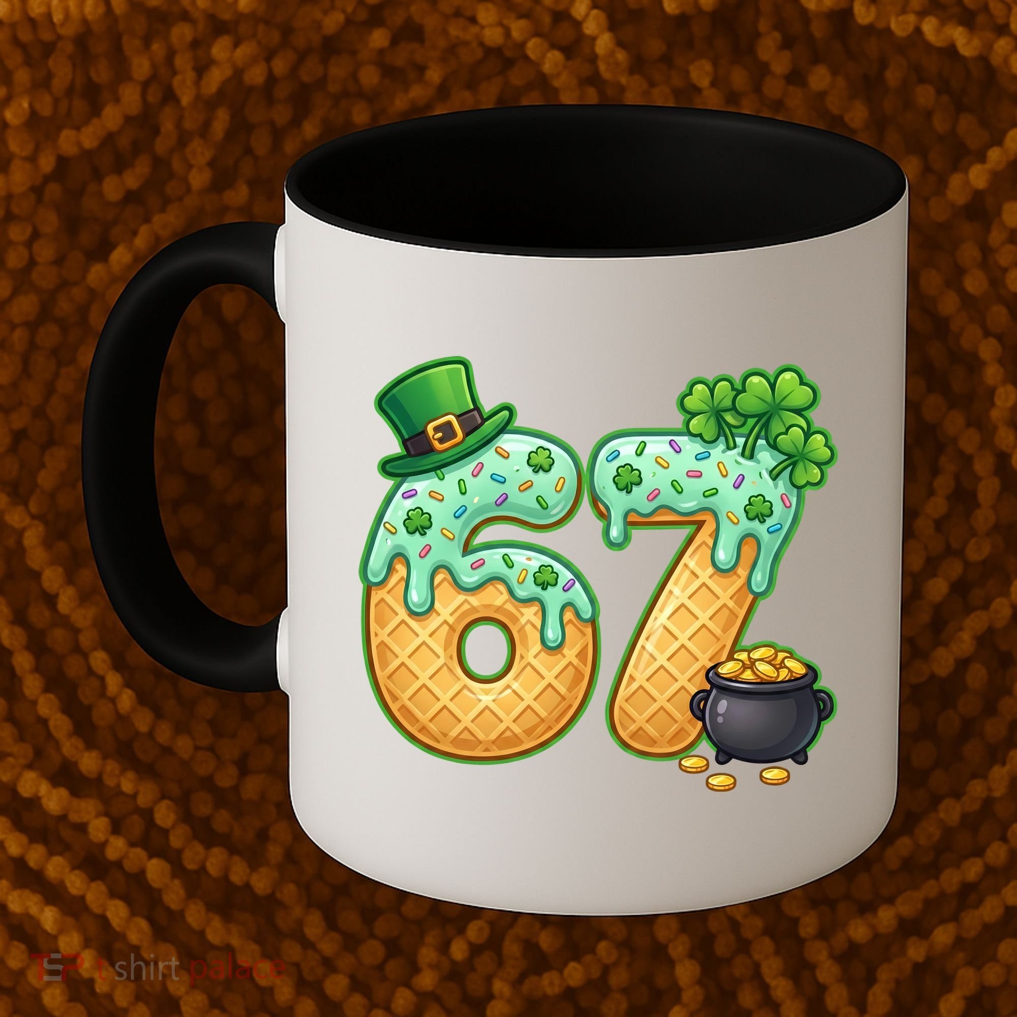 67 St Patricks Day 6-7 Meme Donut Ice Cream Drip Coffee Mug