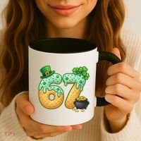 67 St Patricks Day 6-7 Meme Donut Ice Cream Drip Coffee Mug thumb 3