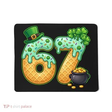 67 St Patricks Day 6-7 Meme Donut Ice Cream Drip Mousepad