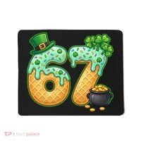 67 St Patricks Day 6-7 Meme Donut Ice Cream Drip Mousepad thumb 0