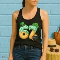67 St Patricks Day 6-7 Meme Donut Ice Cream Drip Women's Tank Top thumb 2