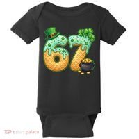 67 St Patricks Day 6-7 Meme Donut Ice Cream Drip Baby Bodysuit thumb 0