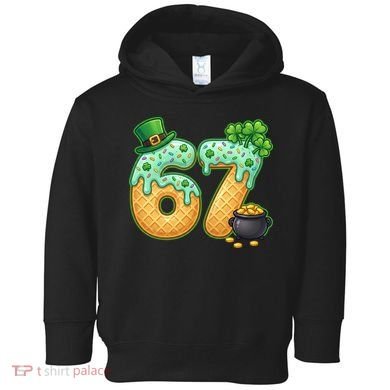 67 St Patricks Day 6-7 Meme Donut Ice Cream Drip Toddler Hoodie