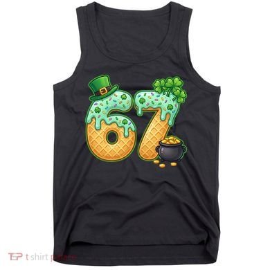 67 St Patricks Day 6-7 Meme Donut Ice Cream Drip Tank Top