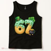 67 St Patricks Day 6-7 Meme Donut Ice Cream Drip Tank Top thumb 2