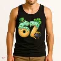 67 St Patricks Day 6-7 Meme Donut Ice Cream Drip Tank Top thumb 3