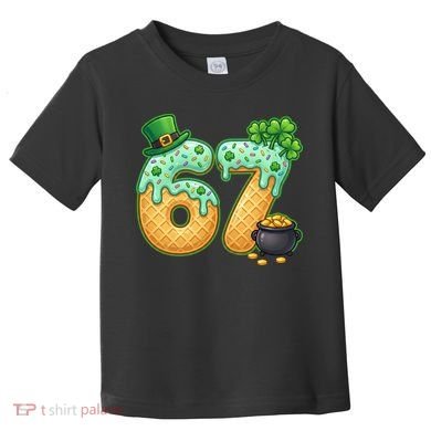 67 St Patricks Day 6-7 Meme Donut Ice Cream Drip Toddler T-Shirt